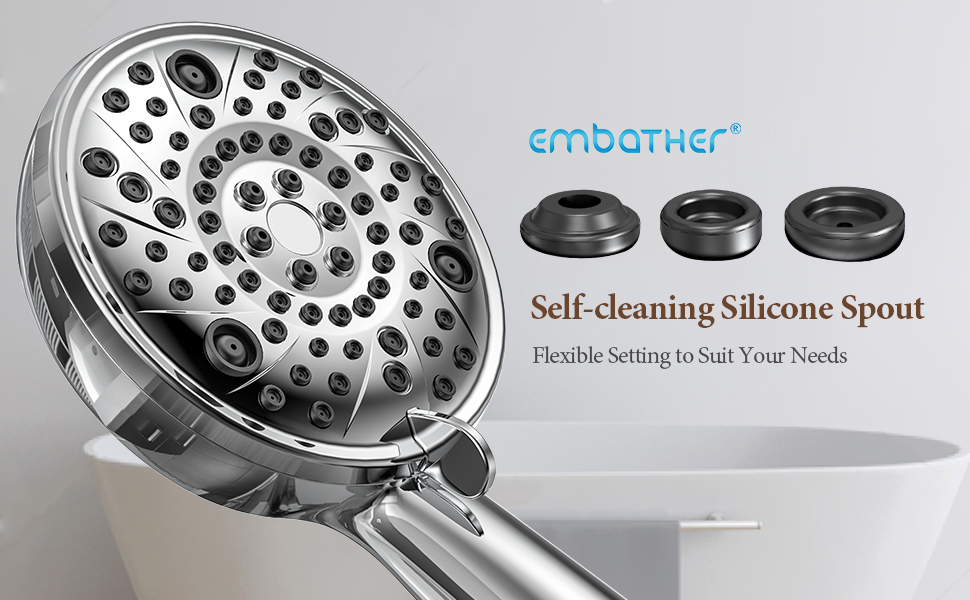 Filtered Shower Head with Water Softener Cartridges