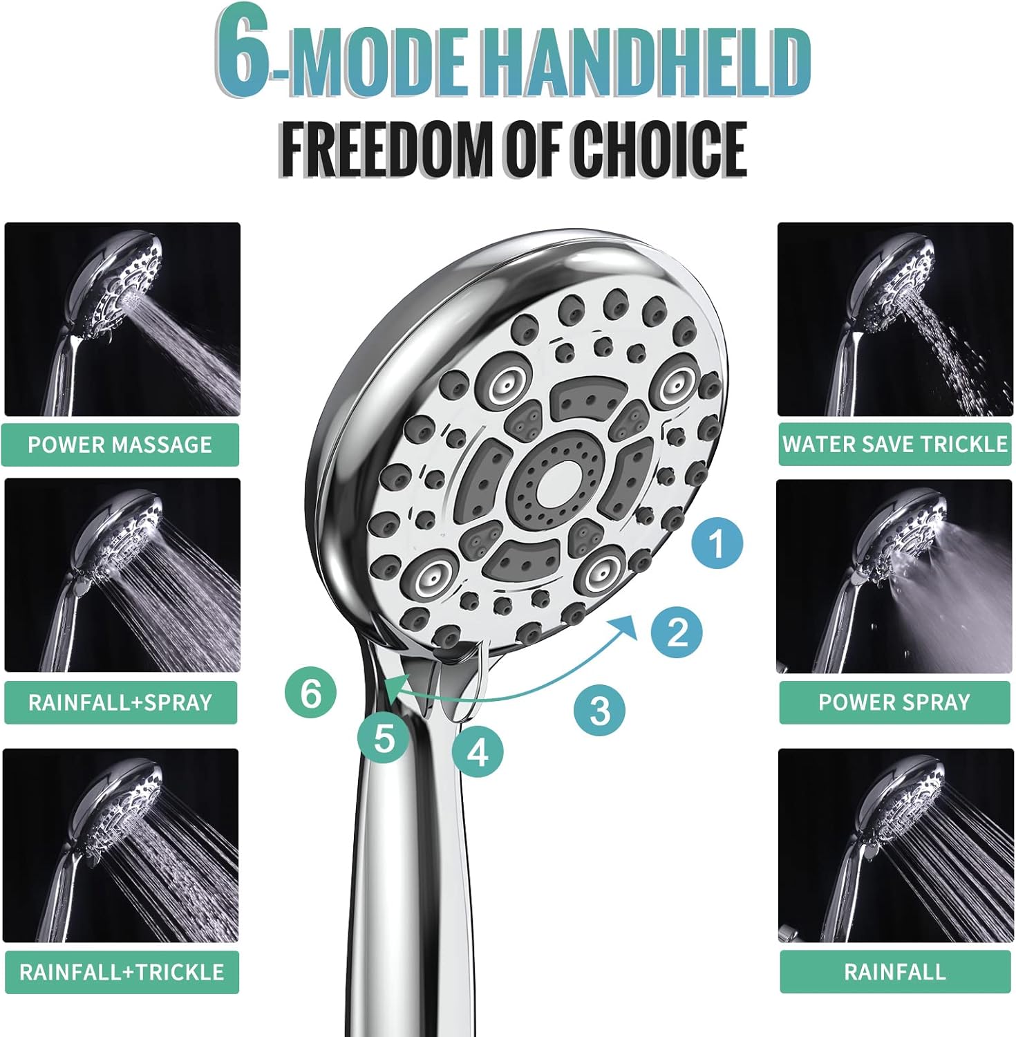 Adjustable Slide Bar Button Shower Set (Round)