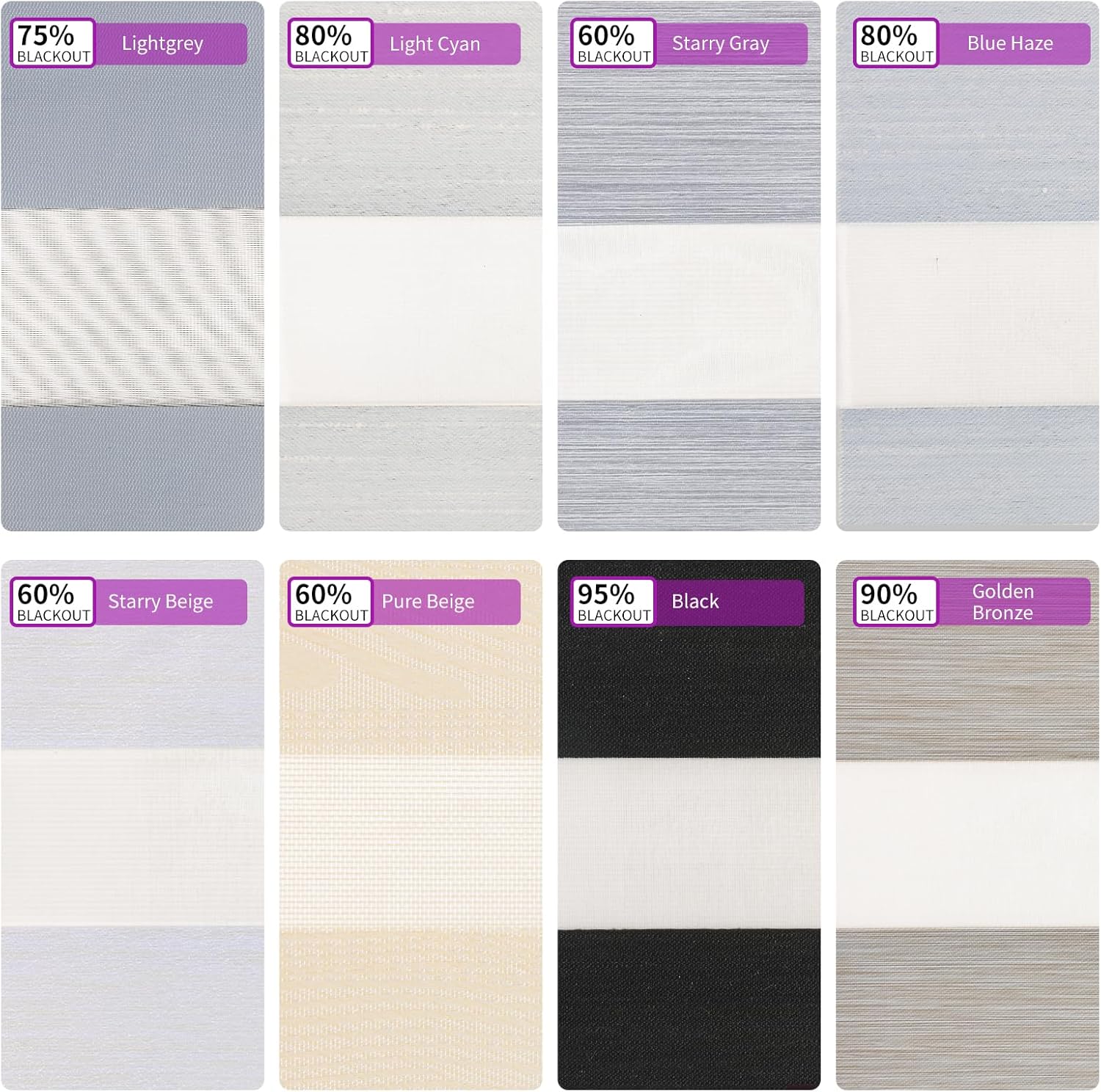 Zebra Roller Shade Fabric Samples