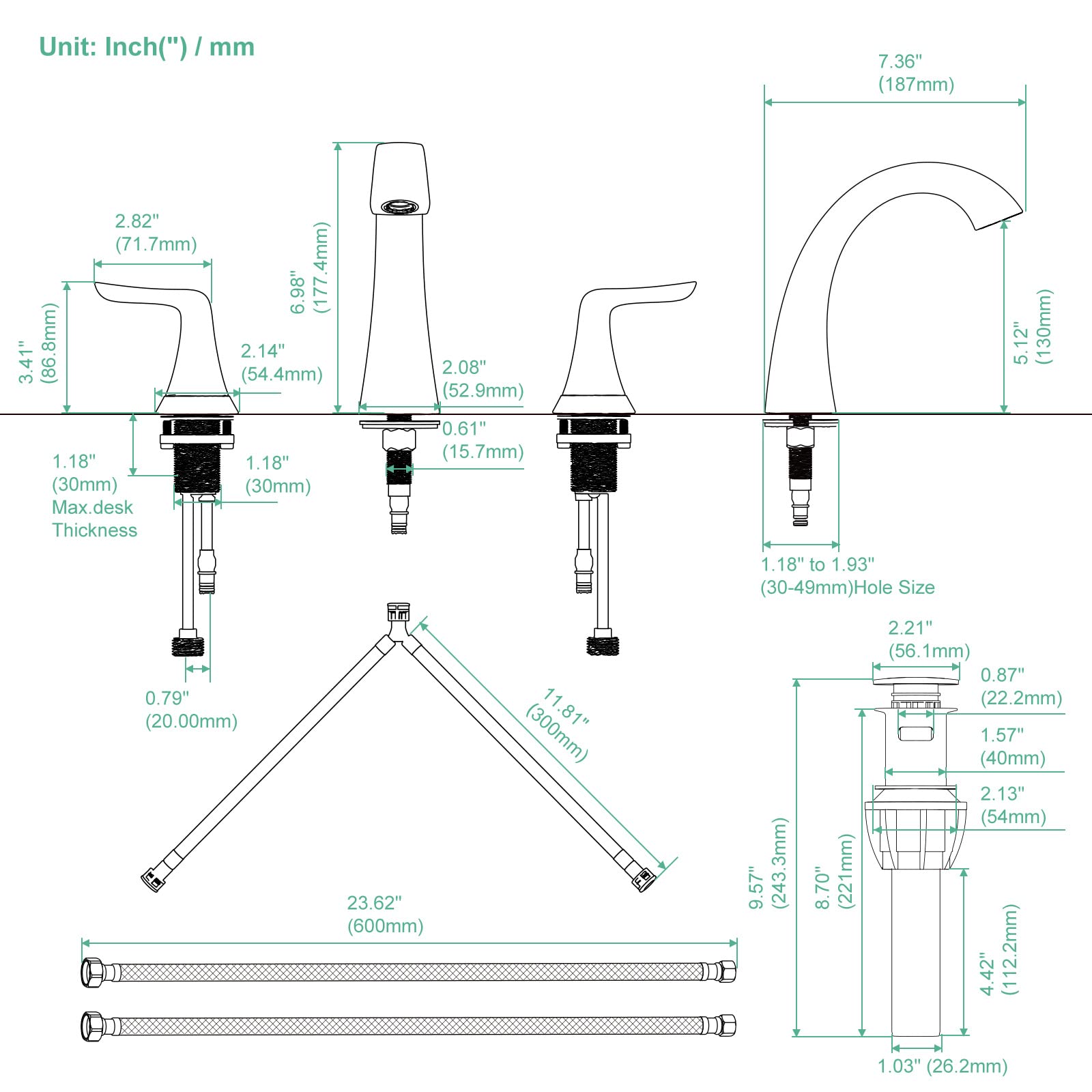 Double Handle Basin Faucet （FB8220)