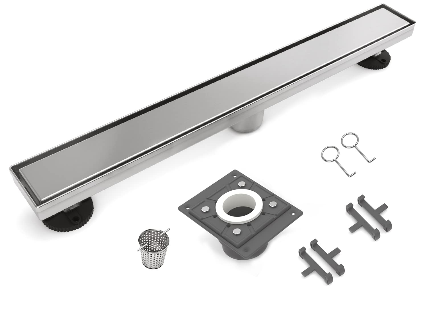 Square Shower Drain with Tile Insert Grate