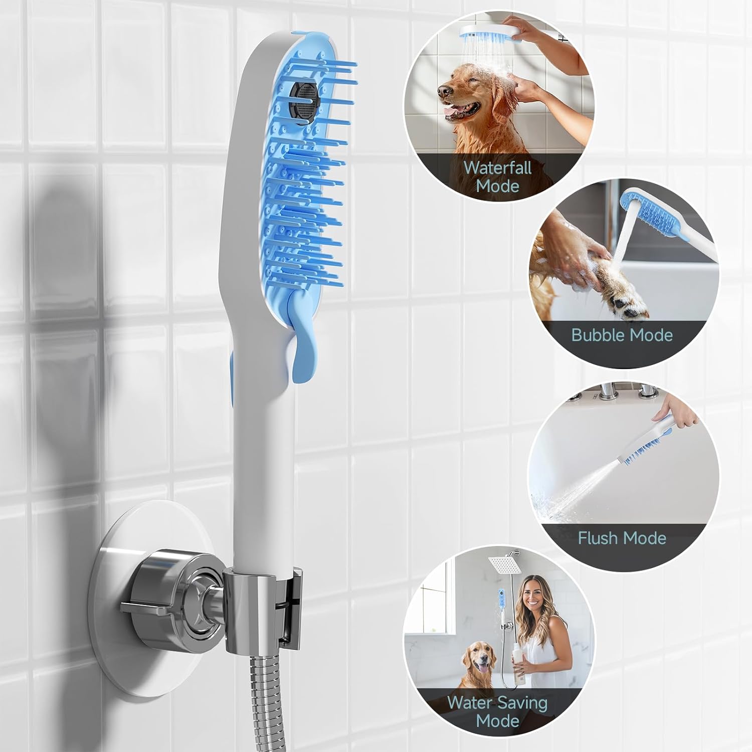 4 Adjustable Pet Shower Kit