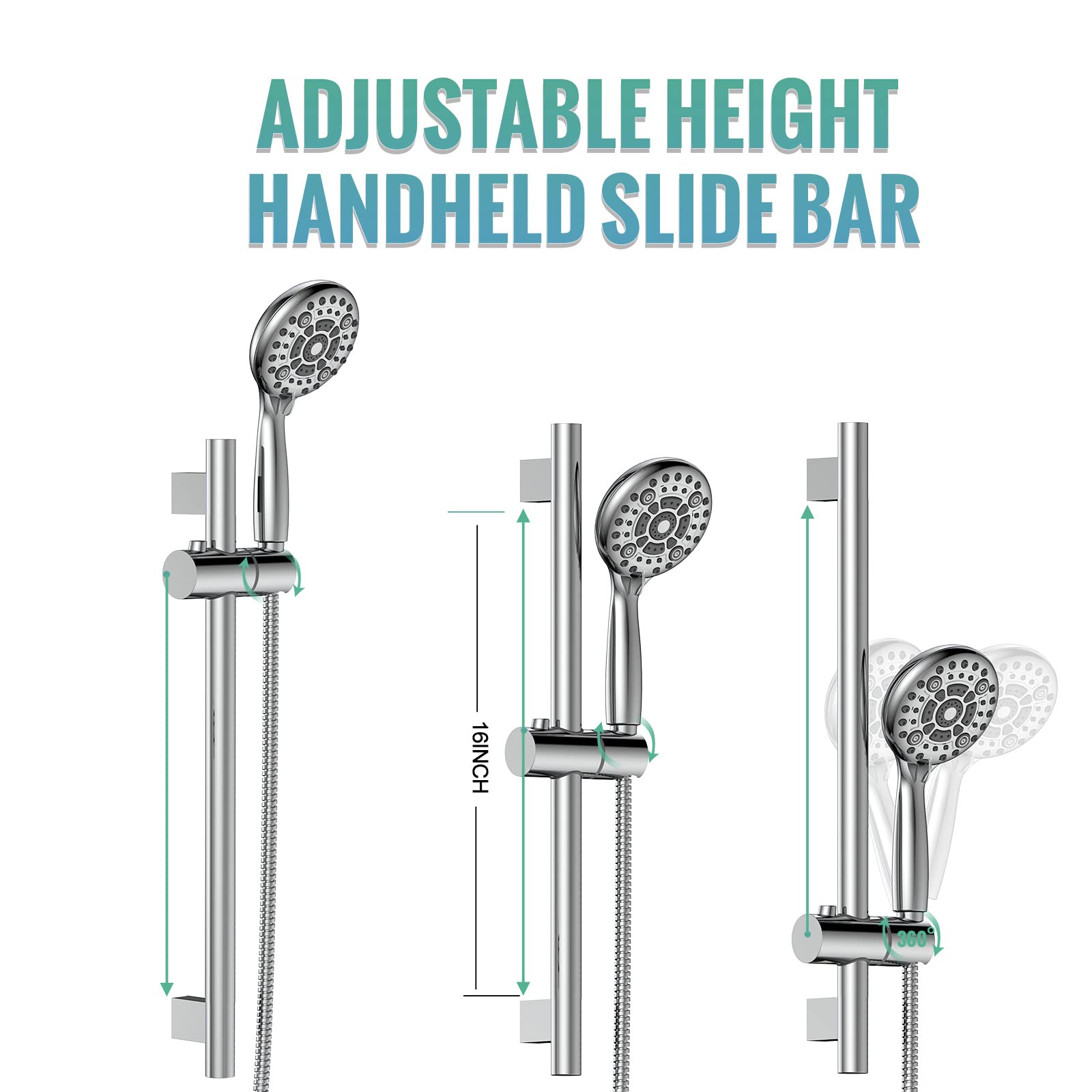 Adjustable Rod Trim Kit Shower Set (Round)