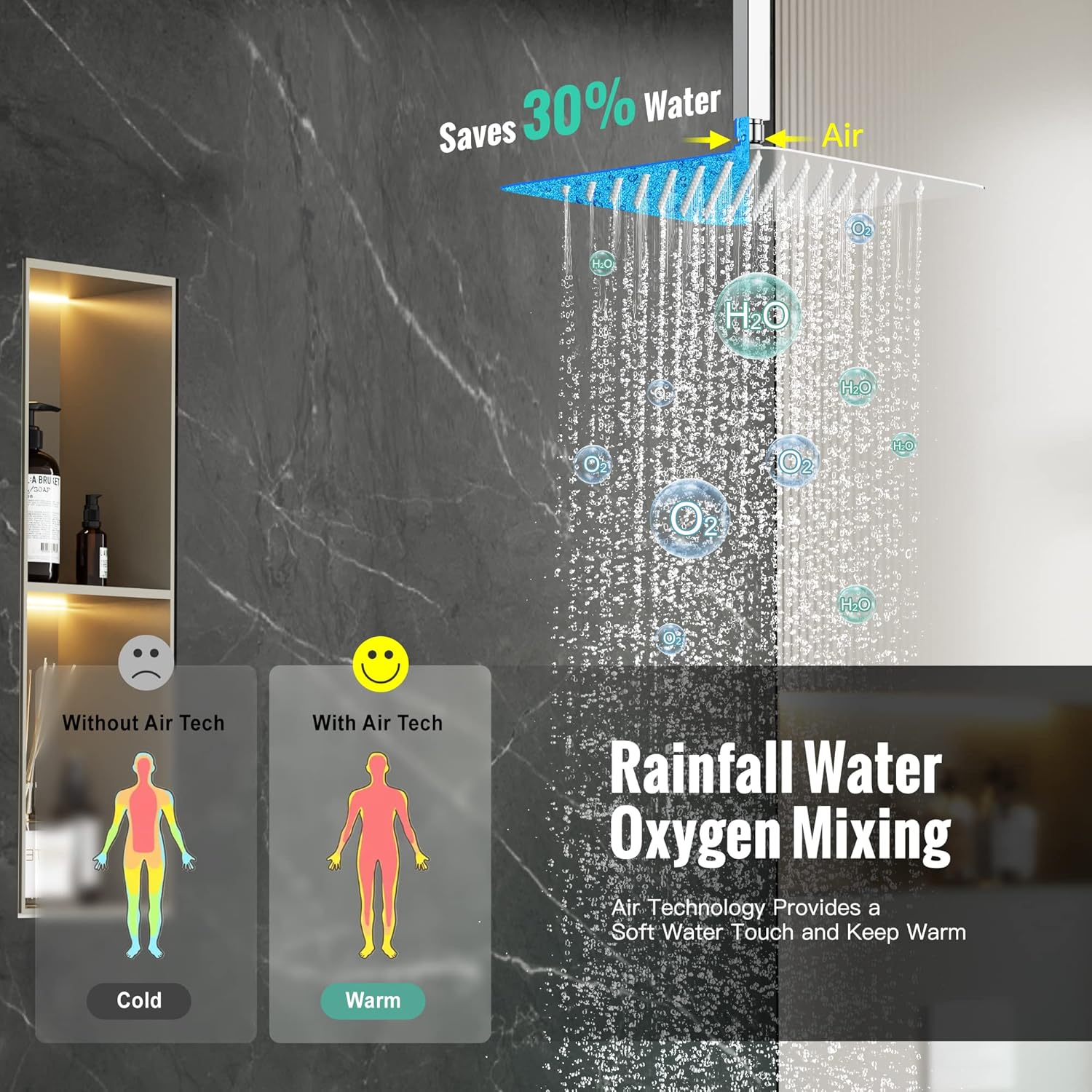 Metal Bathtub Faucet Set Shower System with Tub Spout