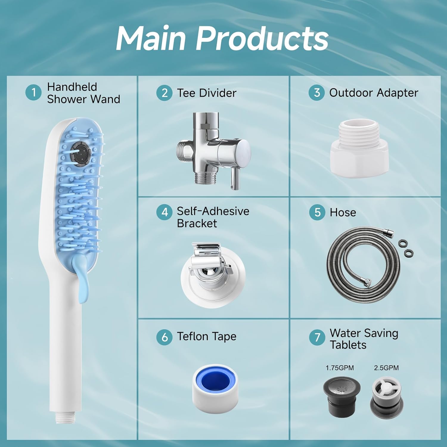 4 Adjustable Pet Shower Kit