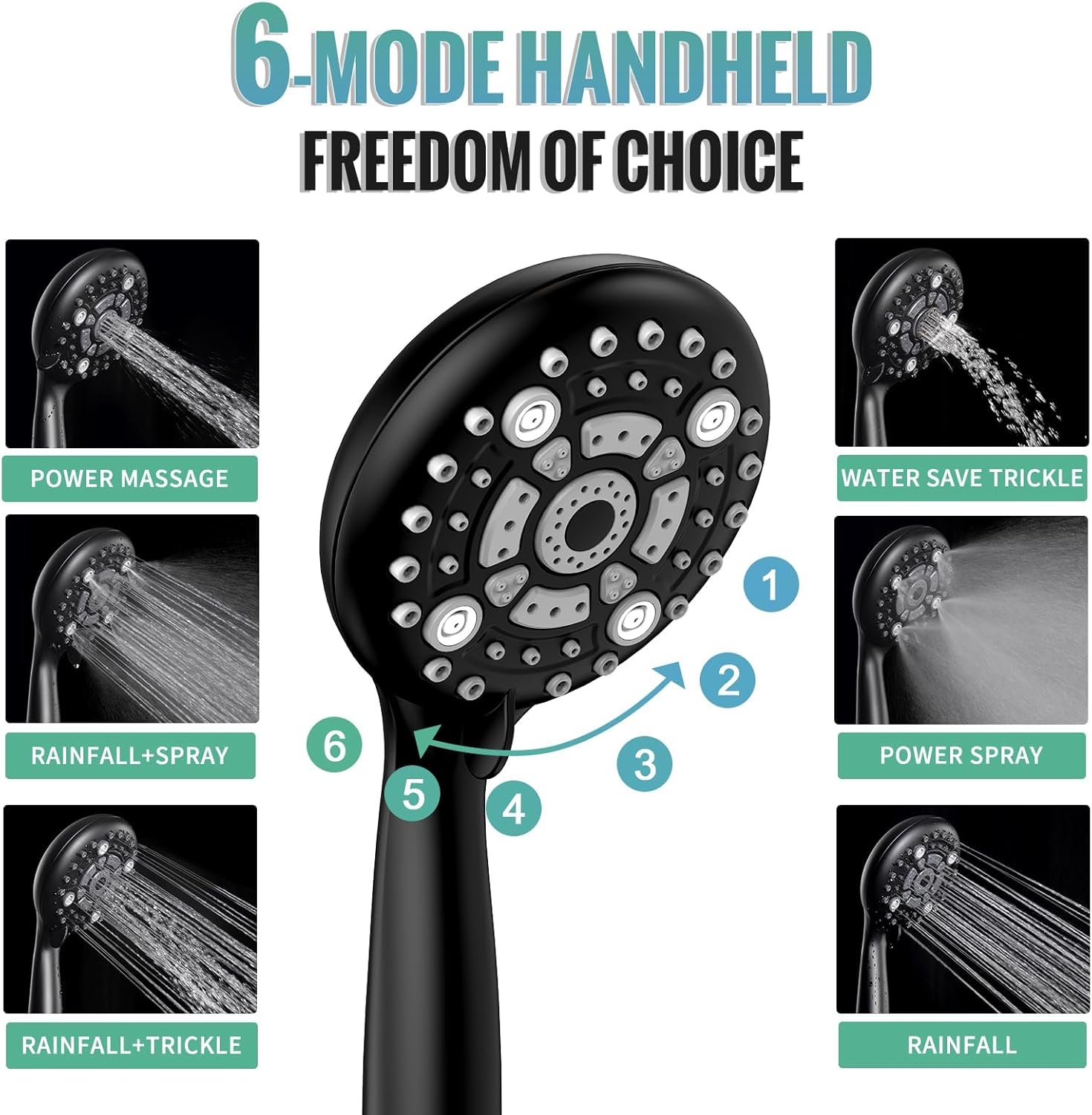 Adjustable Slide Bar Button Shower Set (Round)