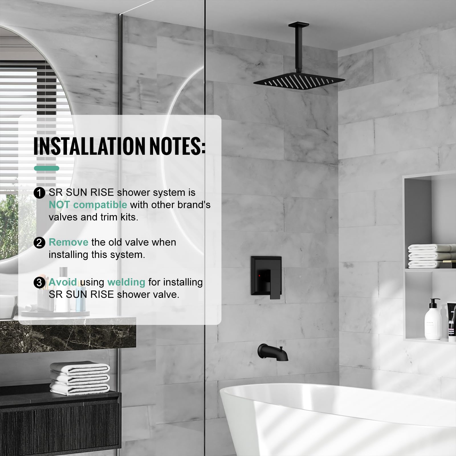 Ceiling Handle Shower Set （Bathtub）