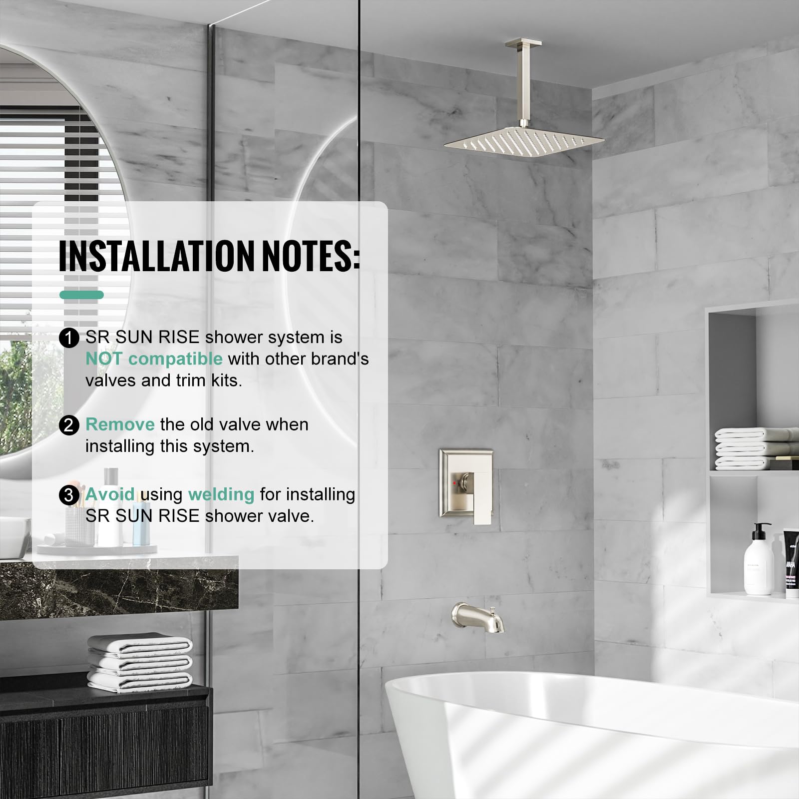 Ceiling Handle Shower Set （Bathtub）