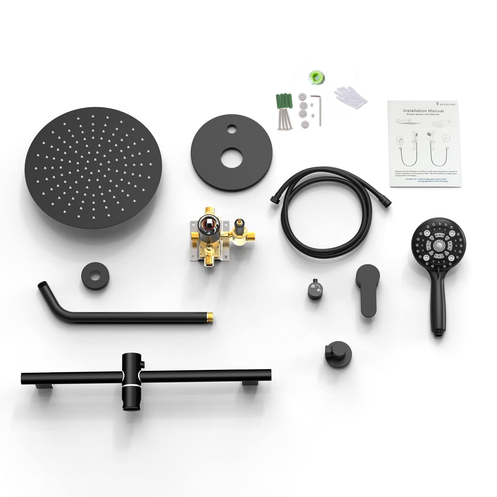 Adjustable Rod Trim Kit Shower Set (Round)