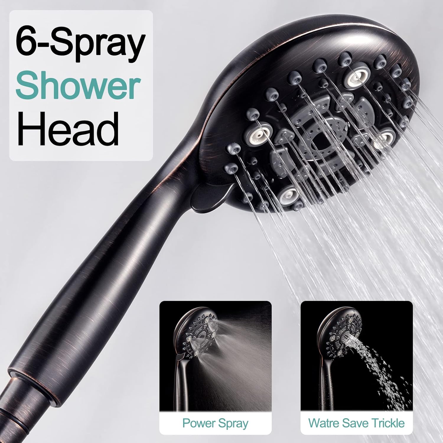 Adjustable Slide Bar Button Shower Set (Round)