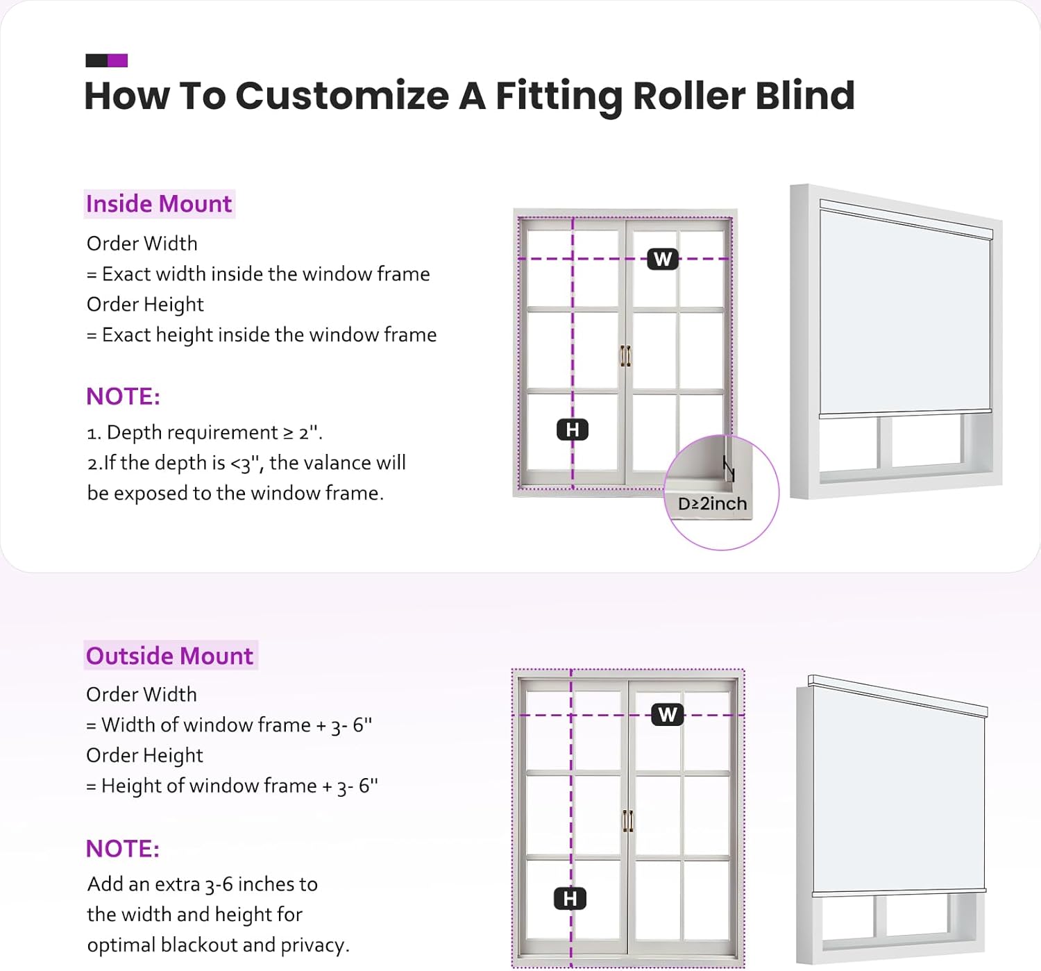Smart Blackout Roller Shades - Motorized & Voice Controlled (Custom Sizes)​