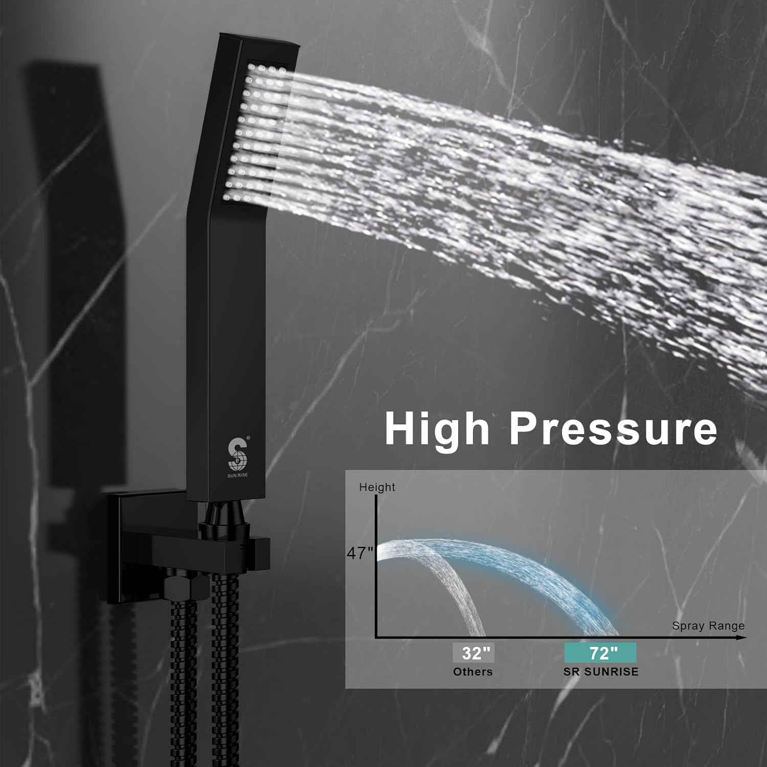 Metal Bathtub Faucet Set Shower System with Tub Spout