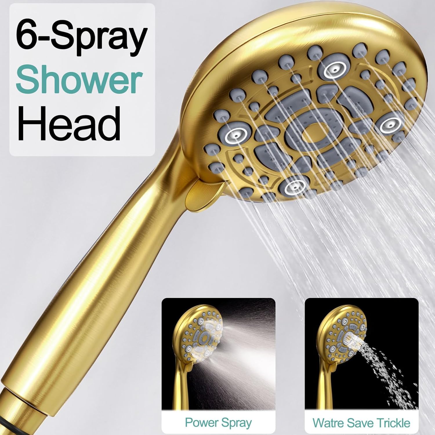 Adjustable Slide Bar Button Shower Set (Round)