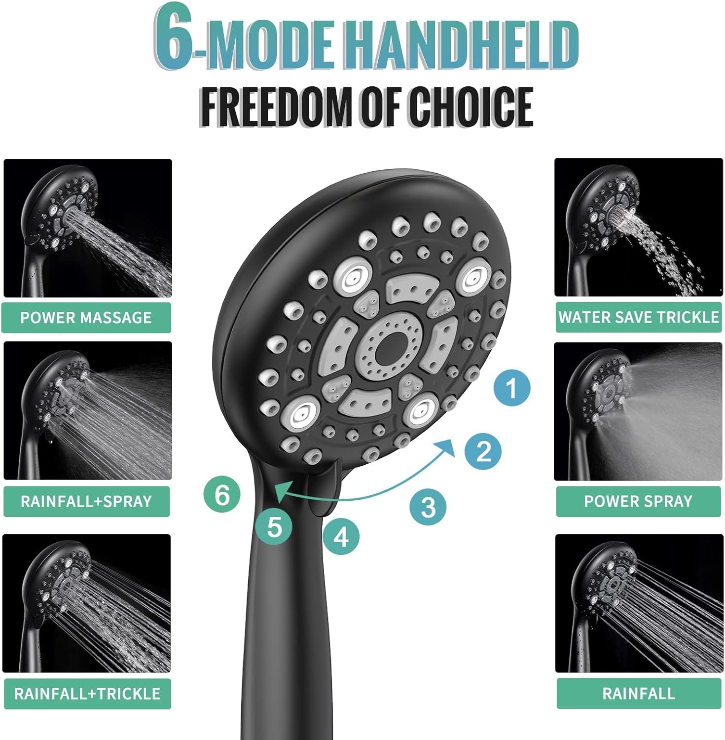 Adjustable Slide Bar Button Shower Set (Round)