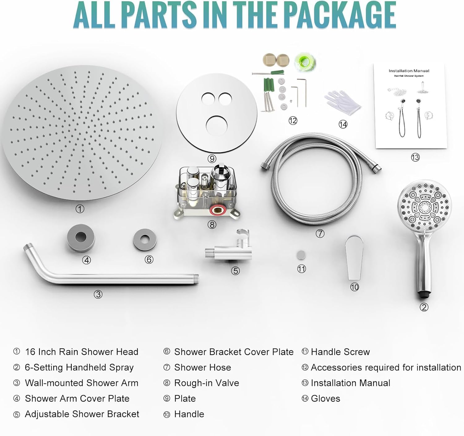 Button Shower Set (Round)