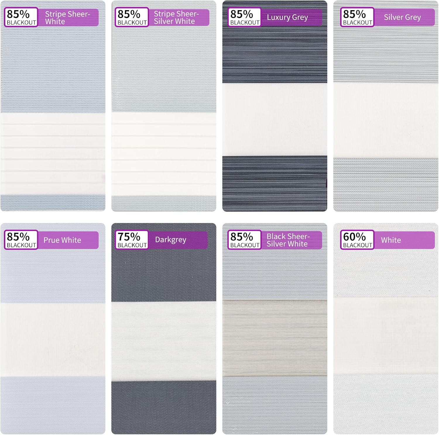 Zebra Roller Shade Fabric Samples