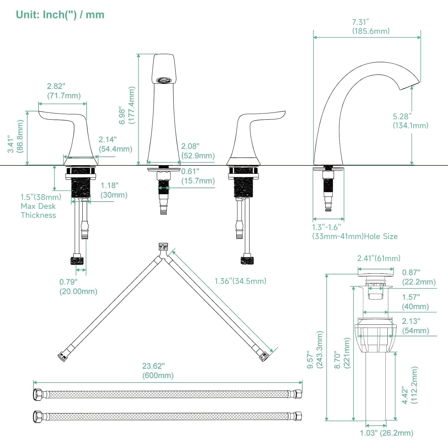Double Handle Basin Faucet （FB8220)