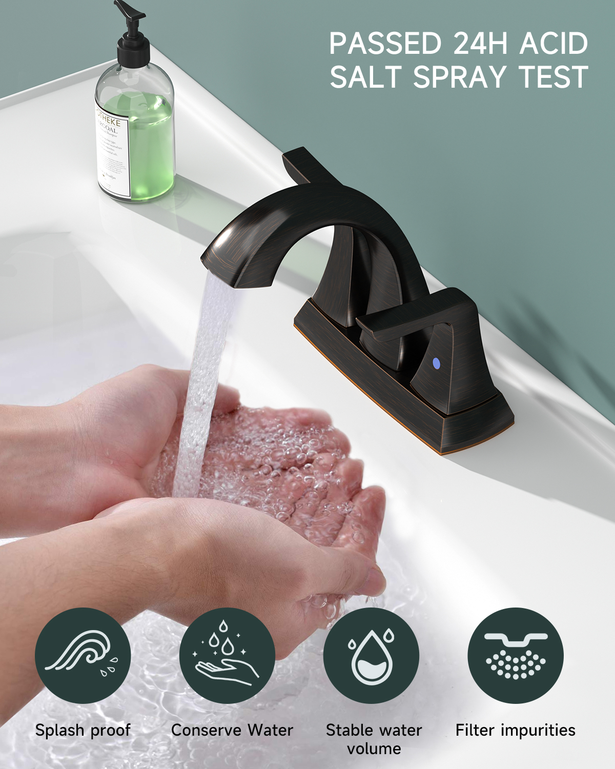 4 Inch Two-handle Bathroom Basin Faucet