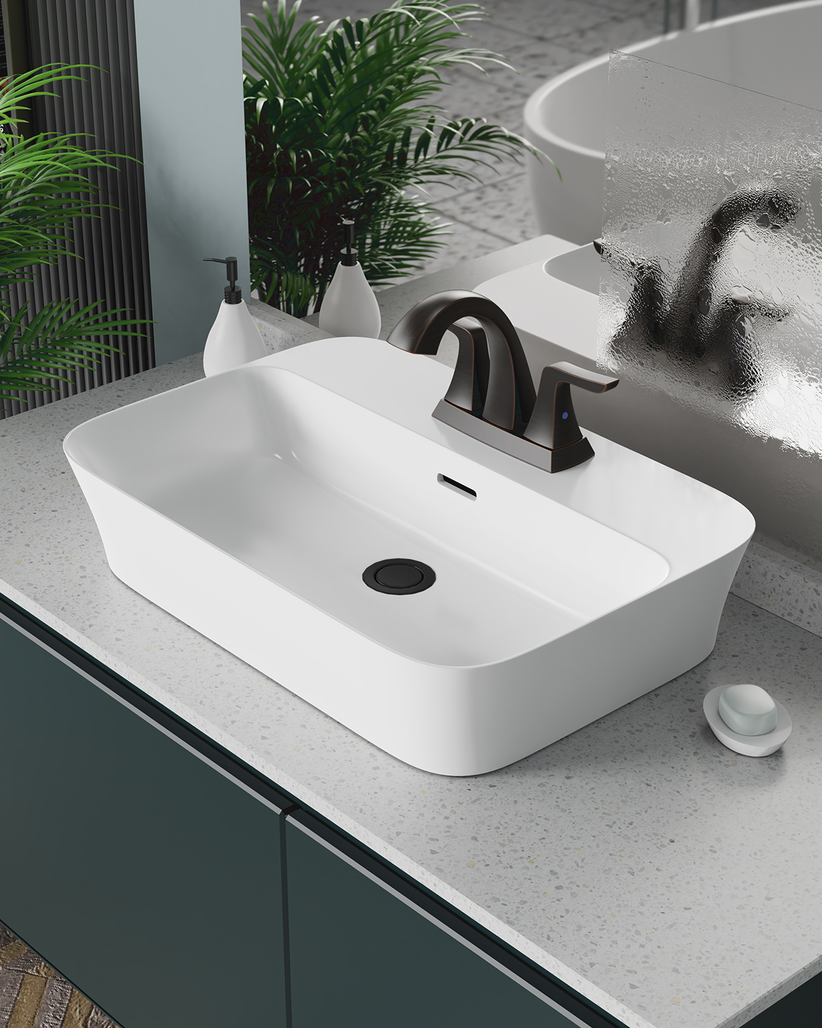 4 Inch Two-handle Bathroom Basin Faucet