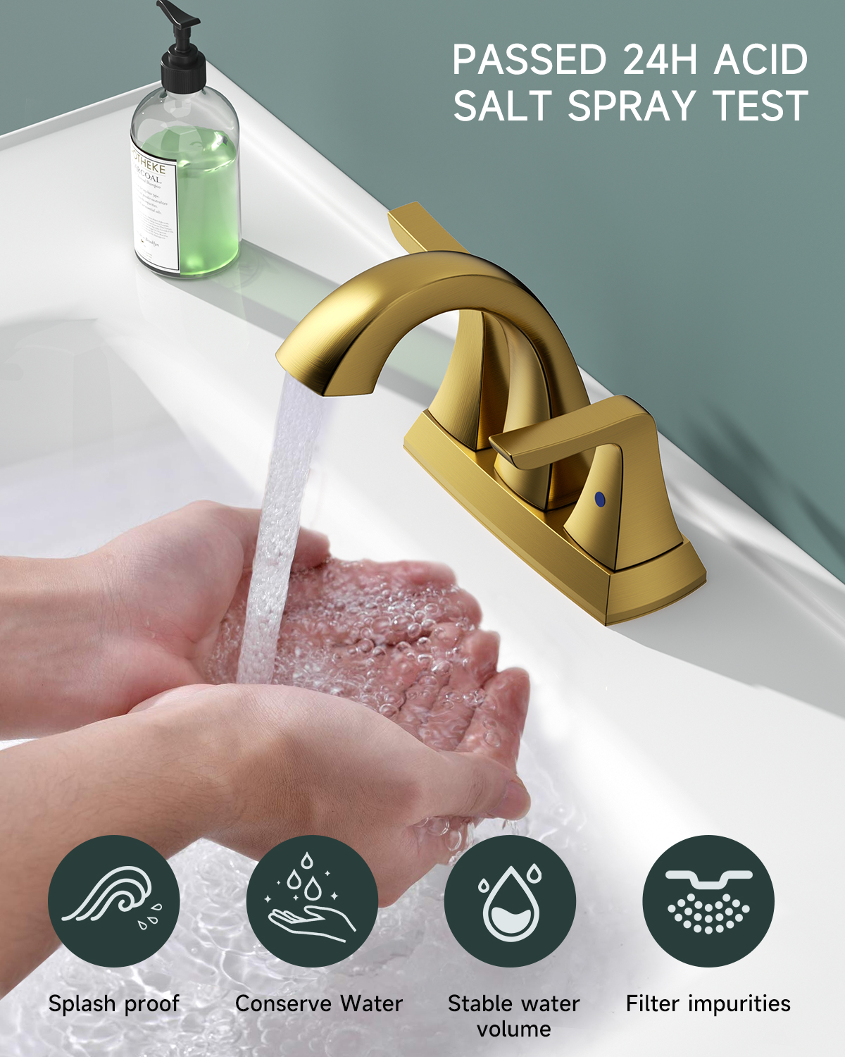 4 Inch Two-handle Bathroom Basin Faucet