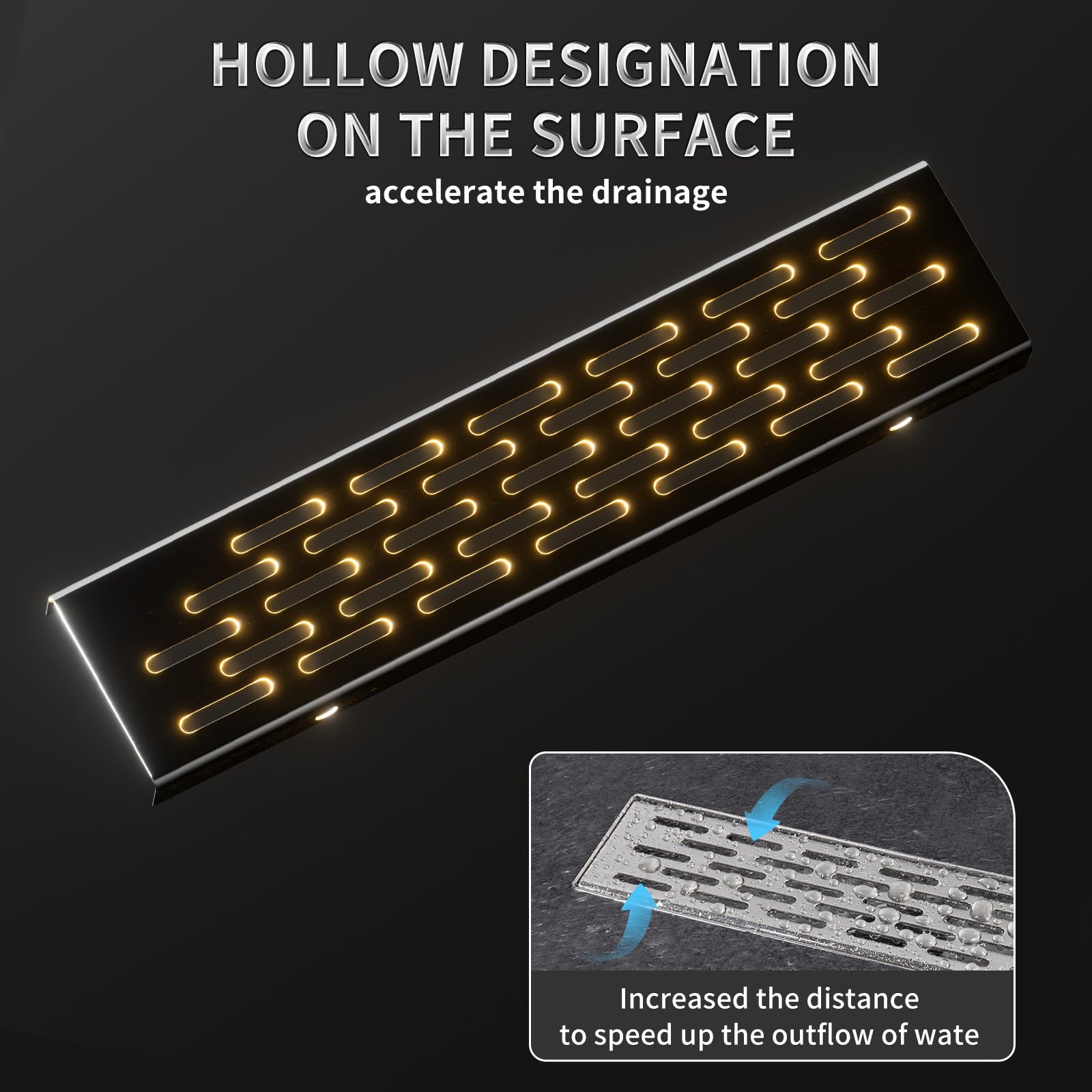 12 Inches Shower Drain with Removable Strainers,PVC Shower Drain Base for Bathroom Floor Drain,Brushed Nickel Stainless Finished