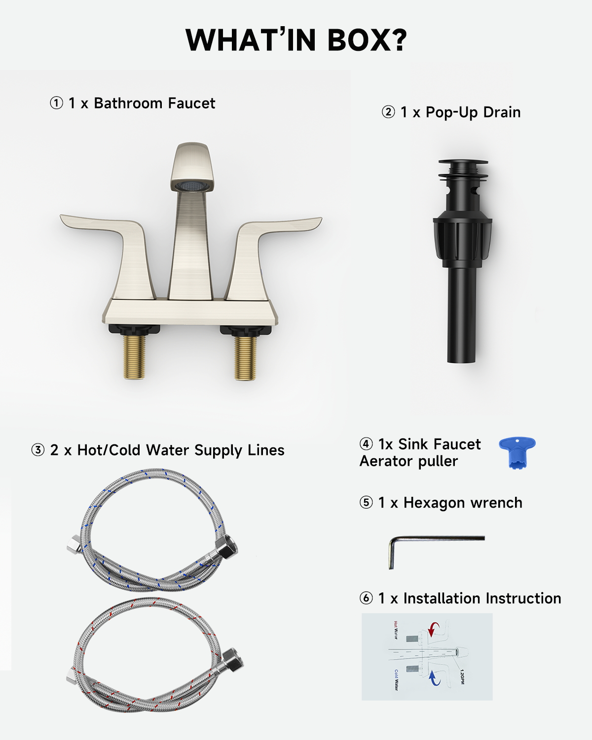 4 Inch Two-handle Bathroom Basin Faucet