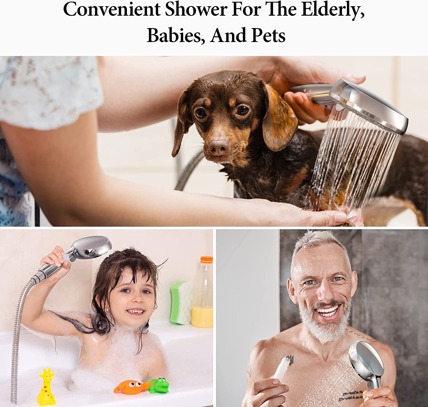 Filtered Shower Head with Water Softener Cartridges