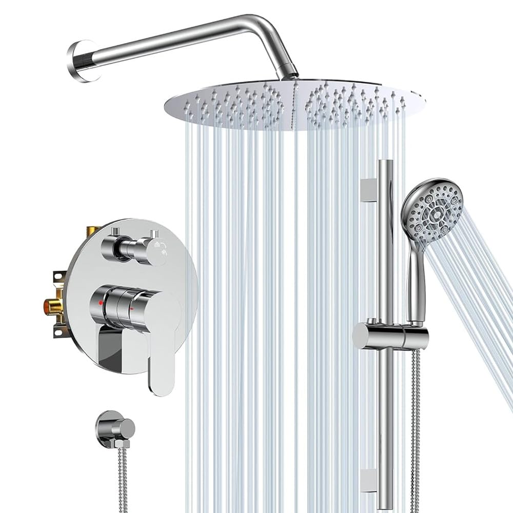 Adjustable Rod Trim Kit Shower Set (Round)