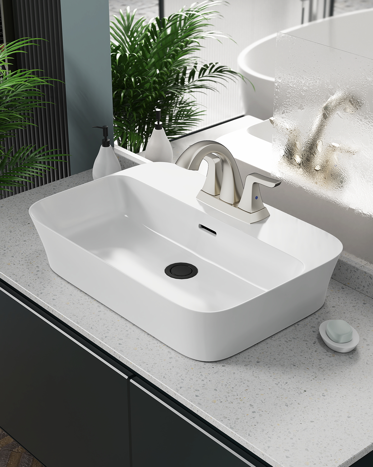 4 Inch Two-handle Bathroom Basin Faucet