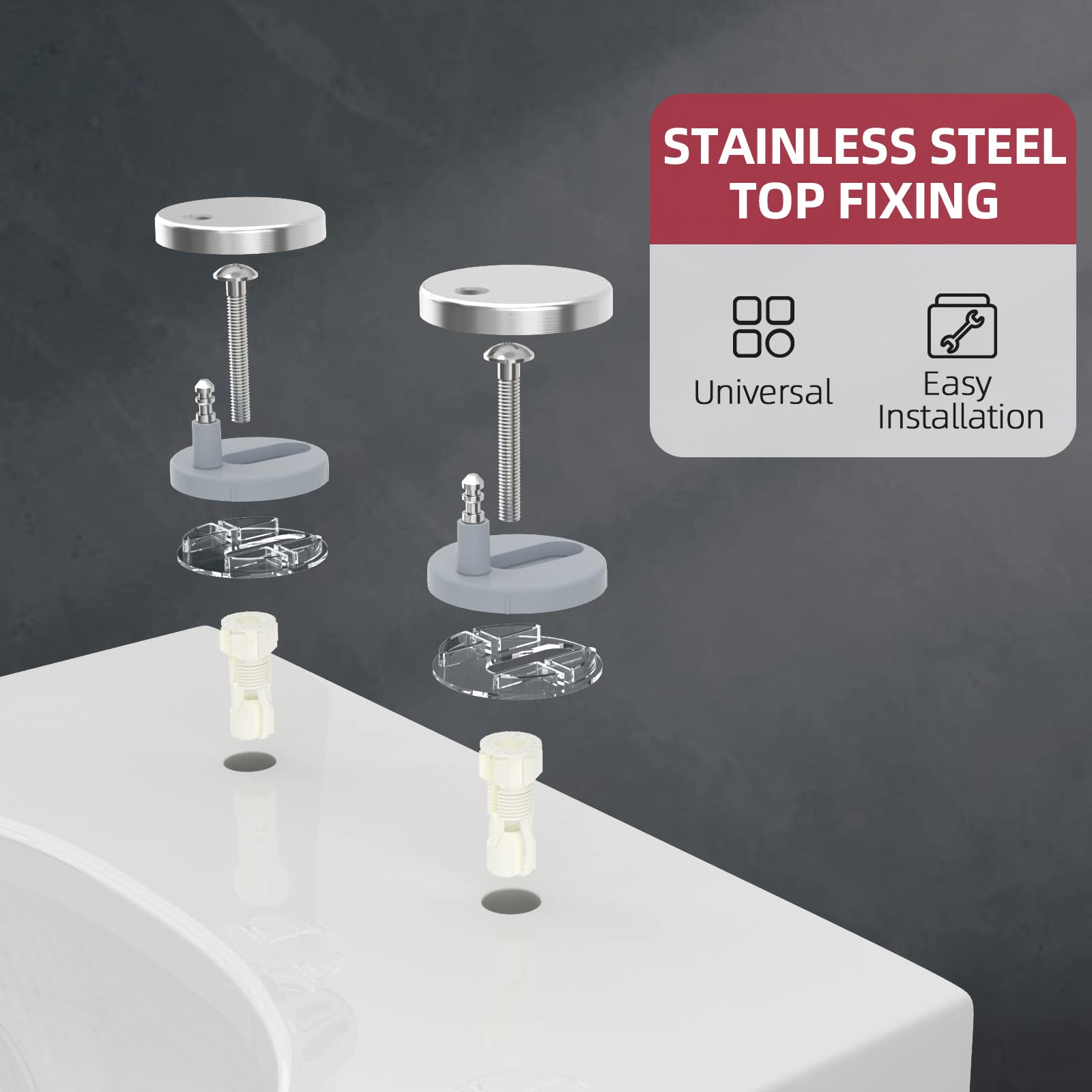 Round (O-Shape) PP Toilet Seat - U2004