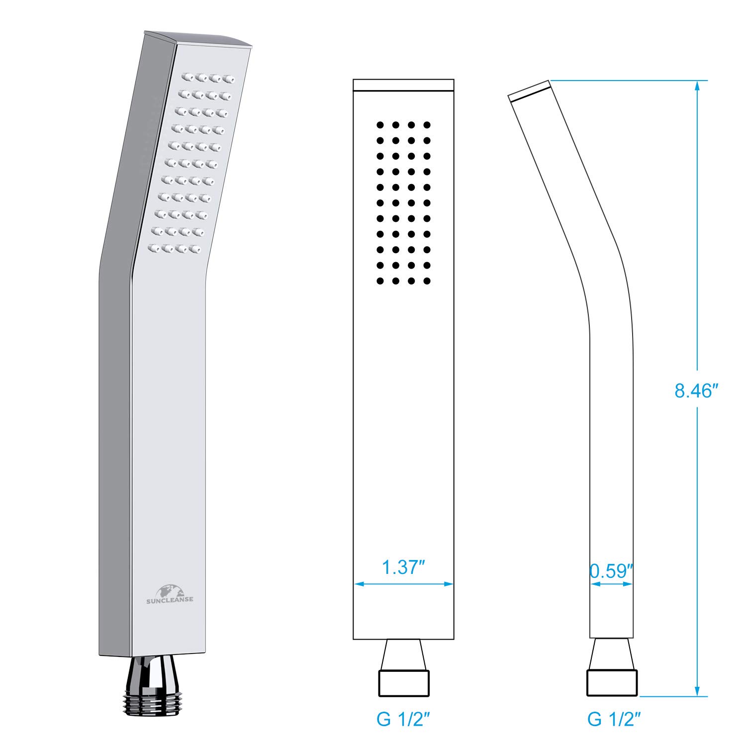 Stainless Steel Handheld Shower Head (012)