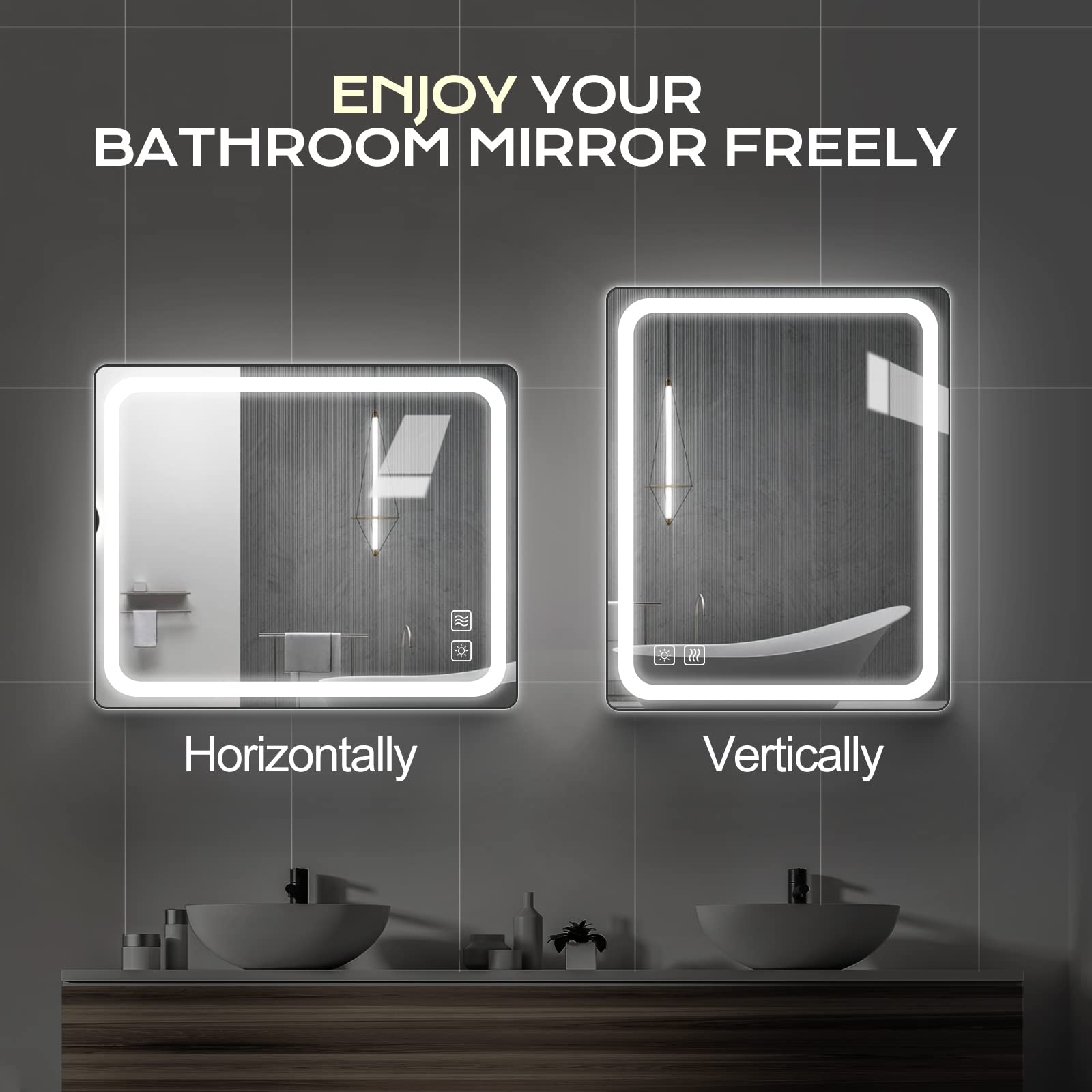 Bathroom Mirror with LED Lights