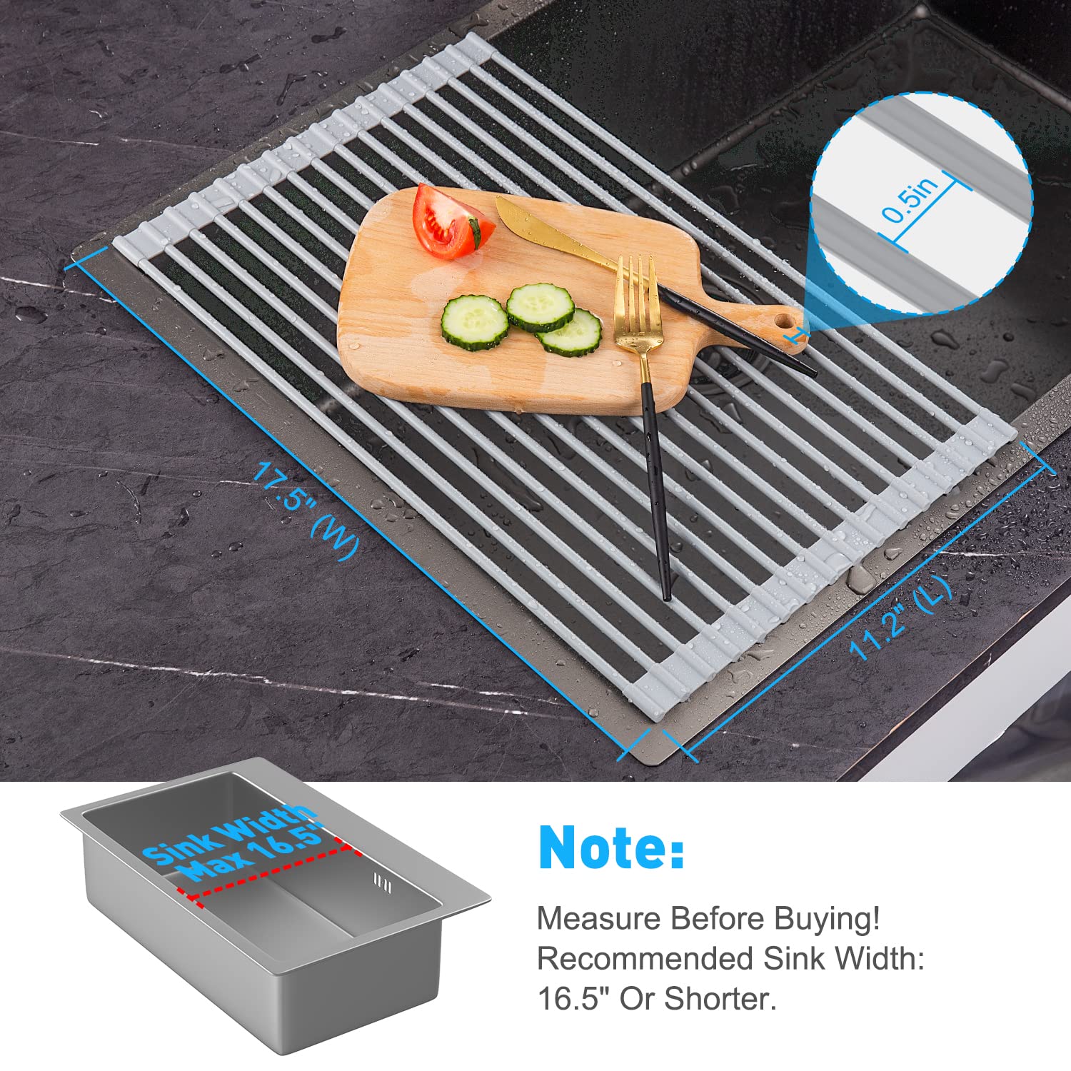 Roll-Up Dish Drying Rack