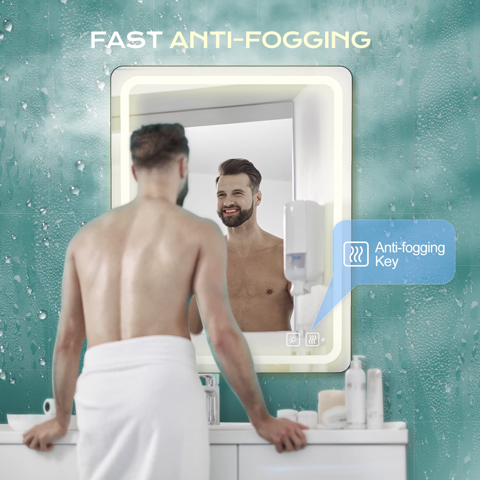 Bathroom Mirror with LED Lights