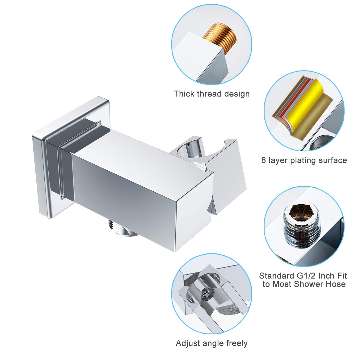 Square Shower Bracket Metal