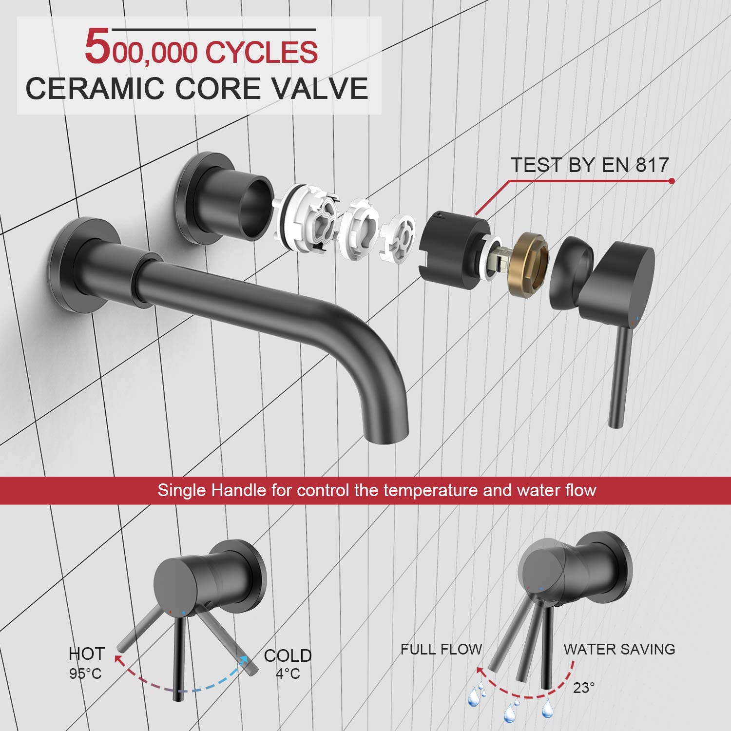 Round Wall Mounted Basin Faucet