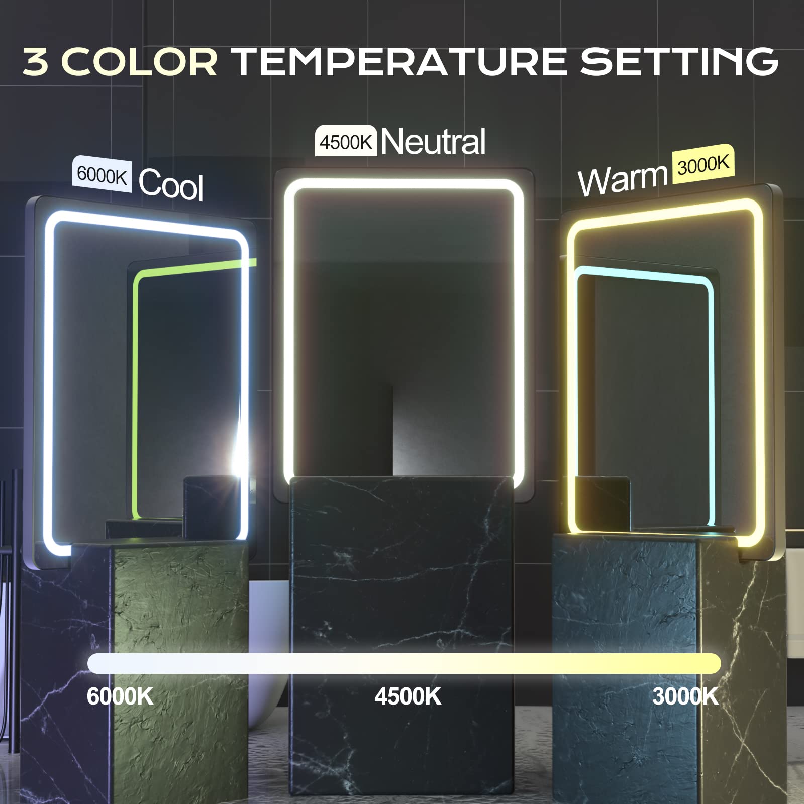 Bathroom Mirror with LED Lights