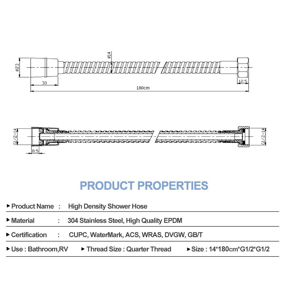 304 Stainless Steel Shower Hose