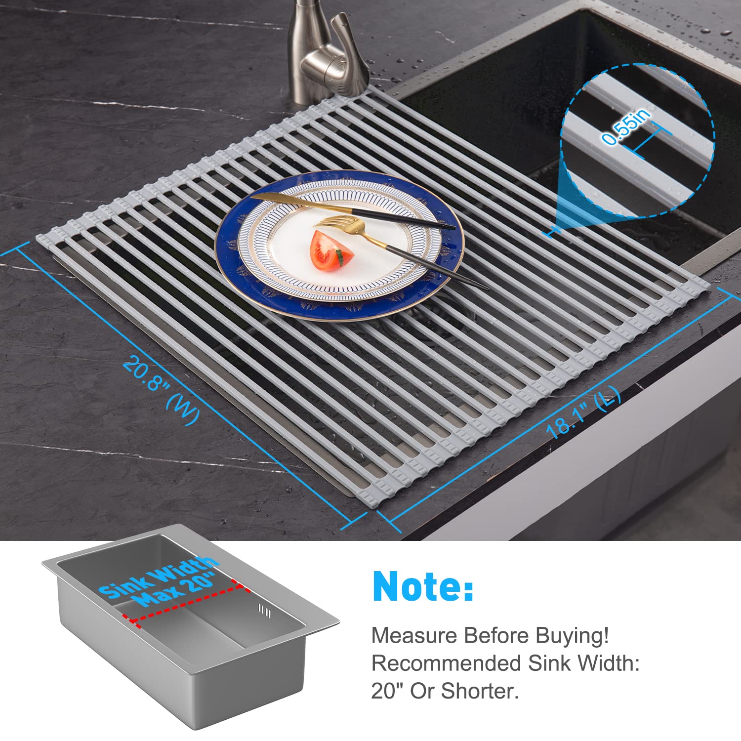 Roll-Up Dish Drying Rack