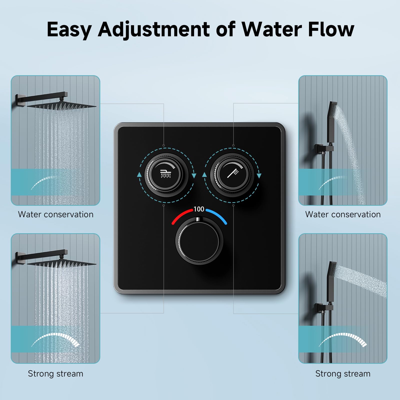 Button Shower Set (Thermostatic)