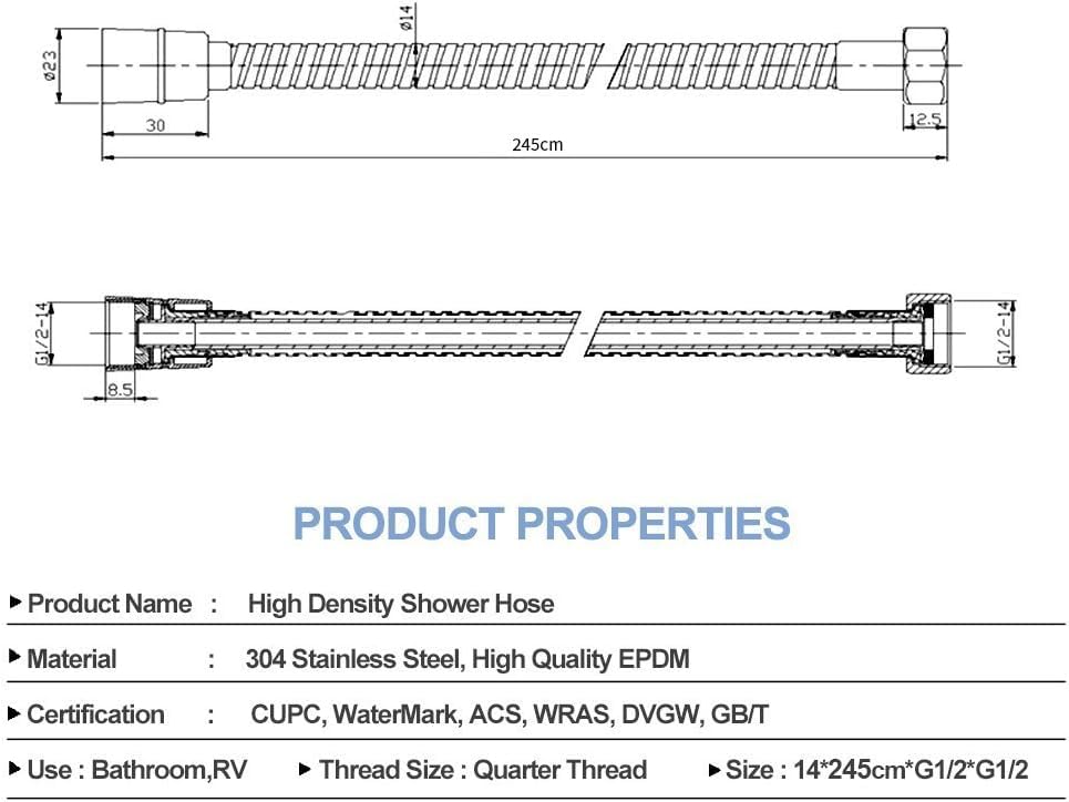 304 Stainless Steel Shower Hose