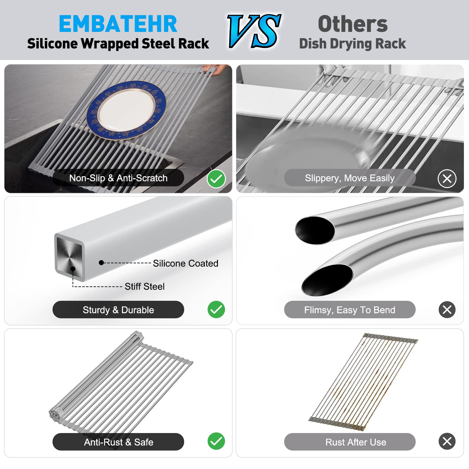 Roll-Up Dish Drying Rack