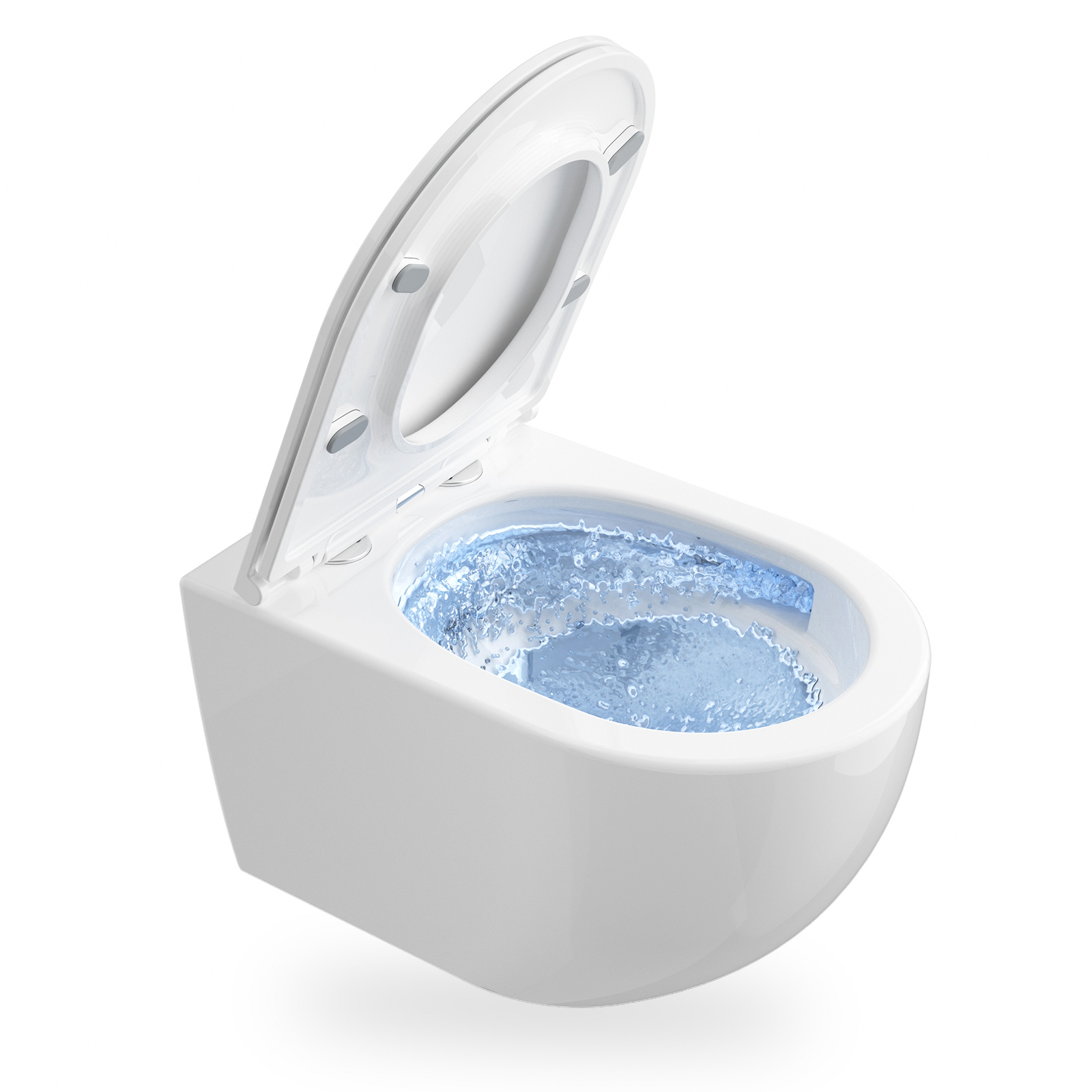 Single-hole Swirl-flush Wall-hung Toilet - D01 Series, Round-arc 49cm