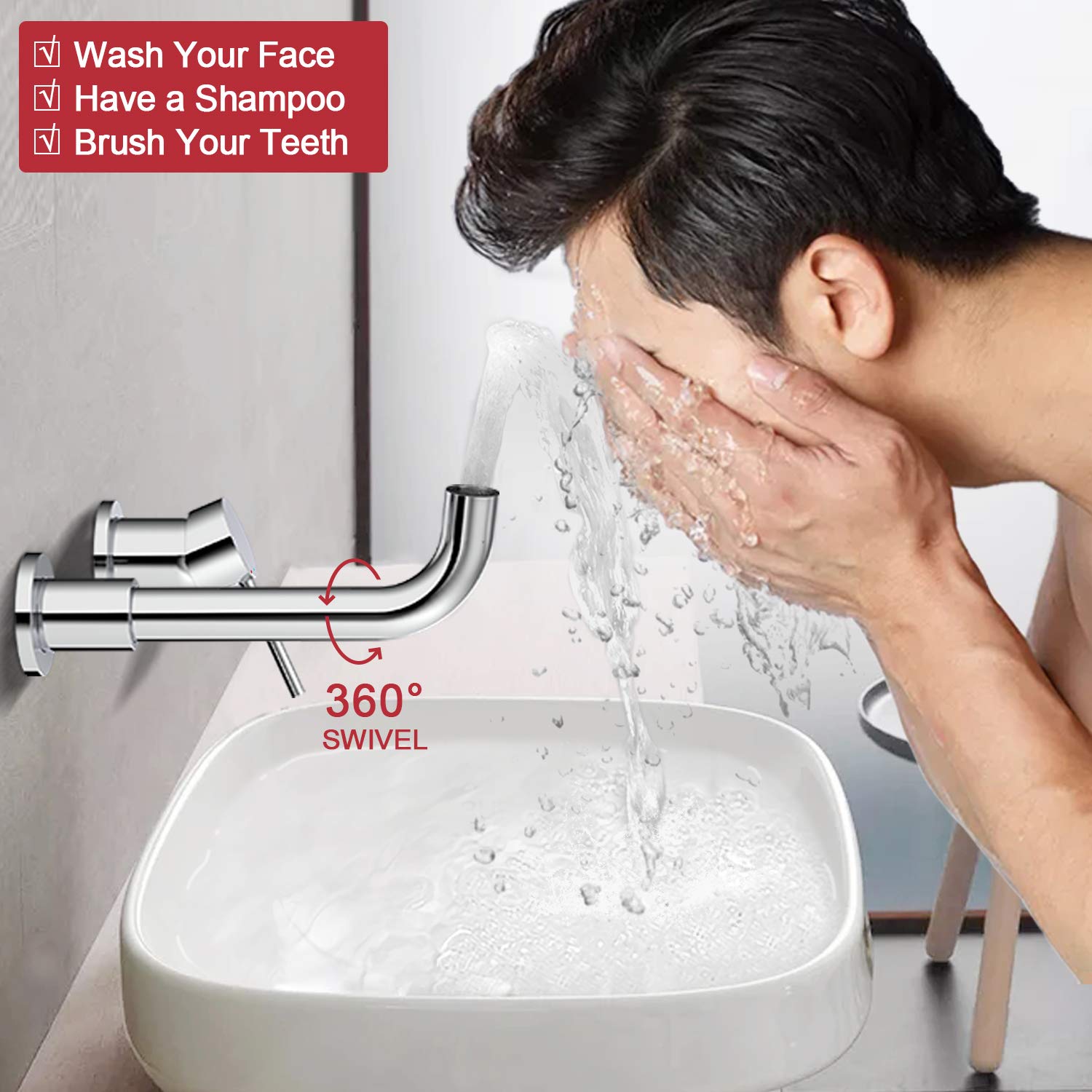 Round Wall Mounted Basin Faucet