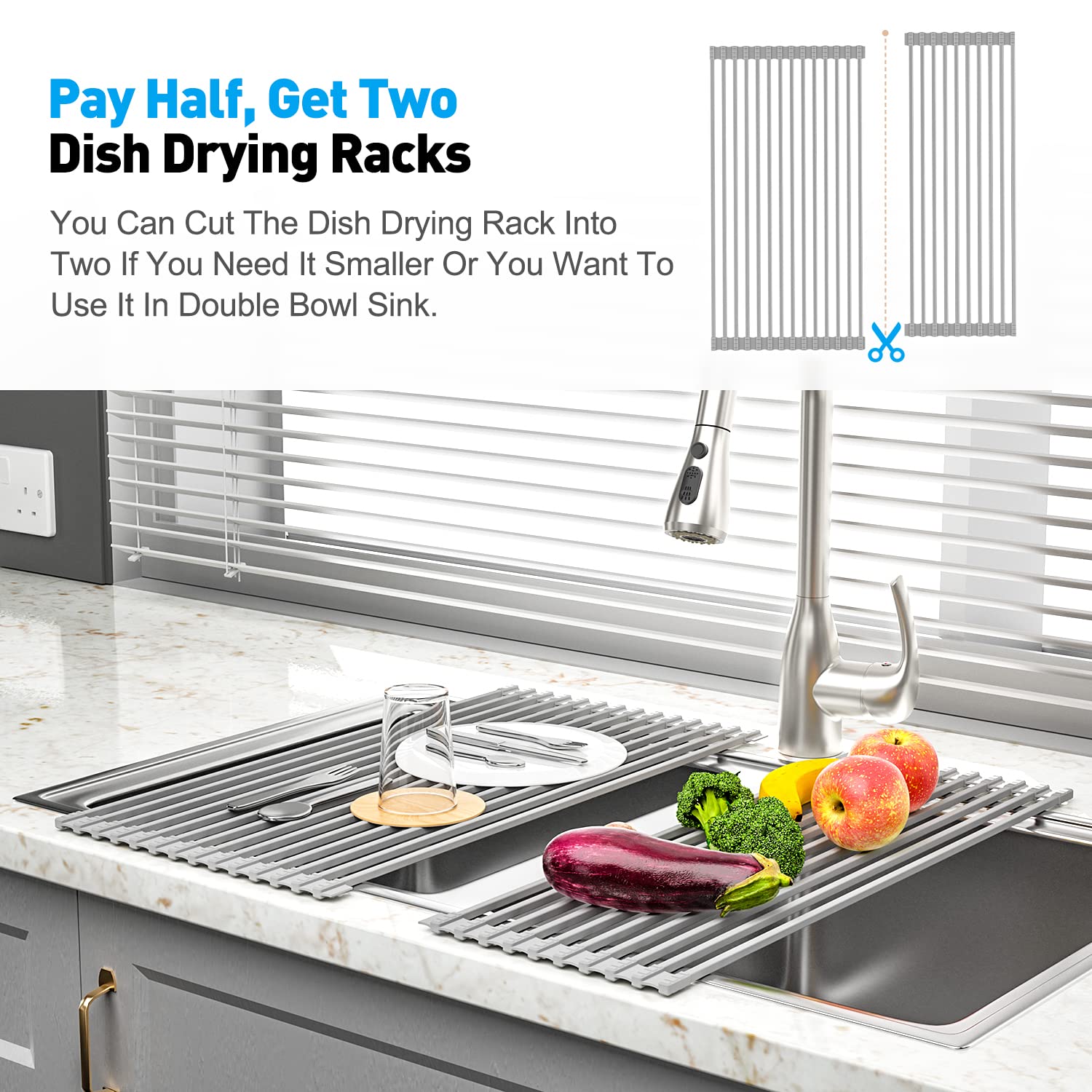 Roll-Up Dish Drying Rack