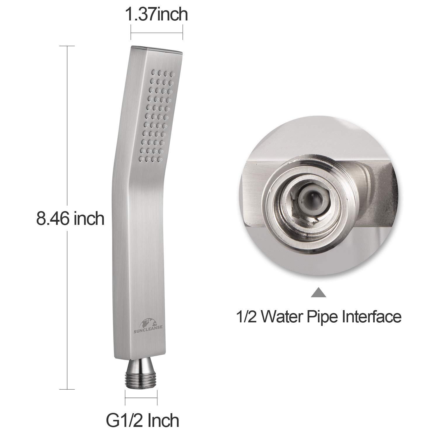 Stainless Steel Handheld Shower Head (012)