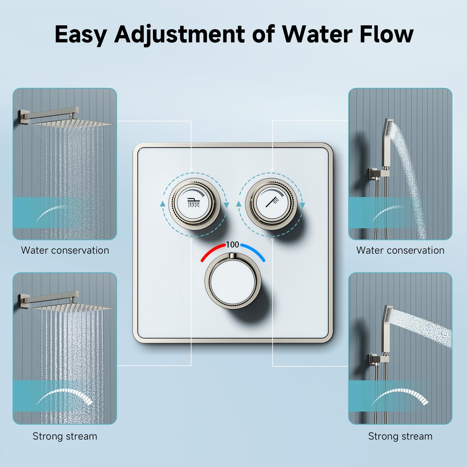 Button Shower Set (Thermostatic)