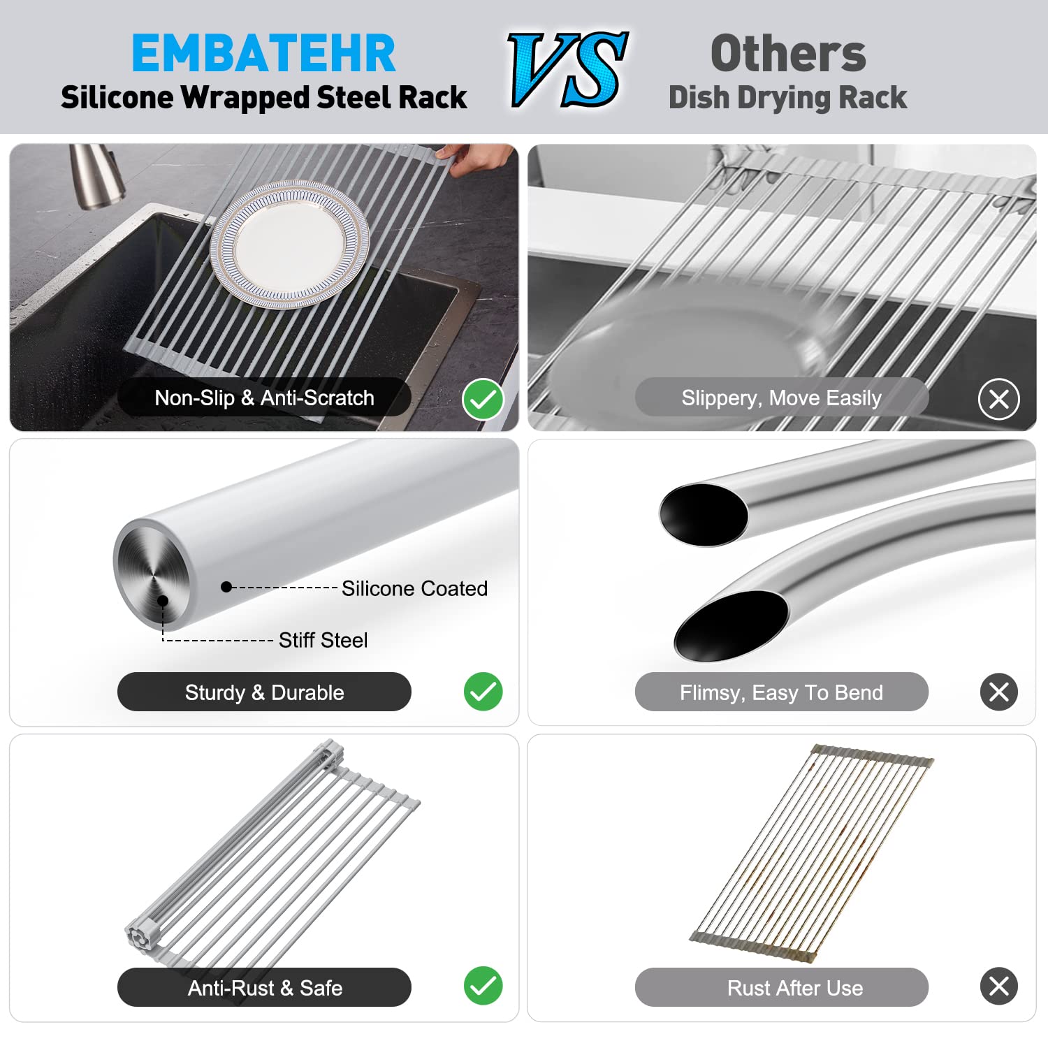 Roll-Up Dish Drying Rack