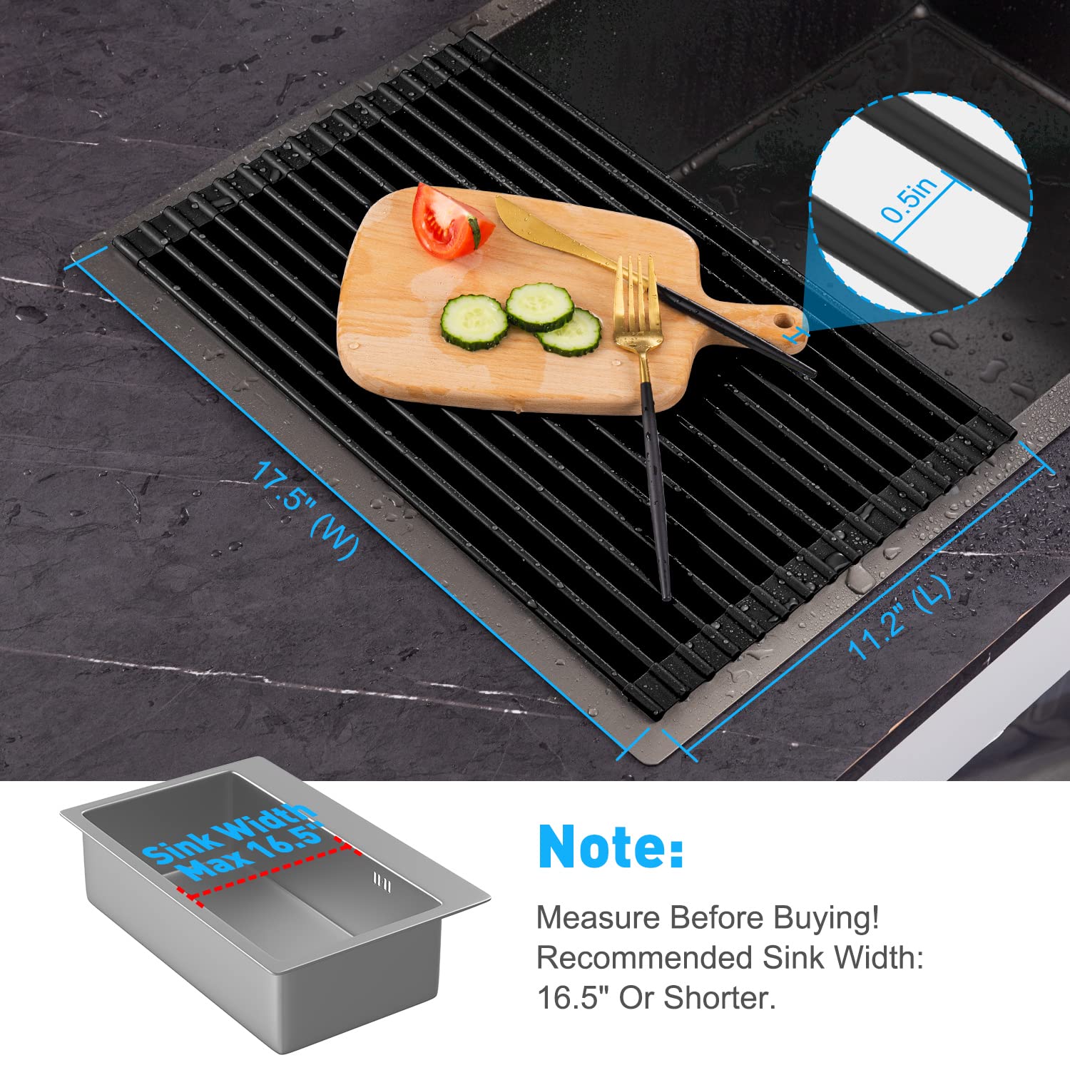 Roll-Up Dish Drying Rack