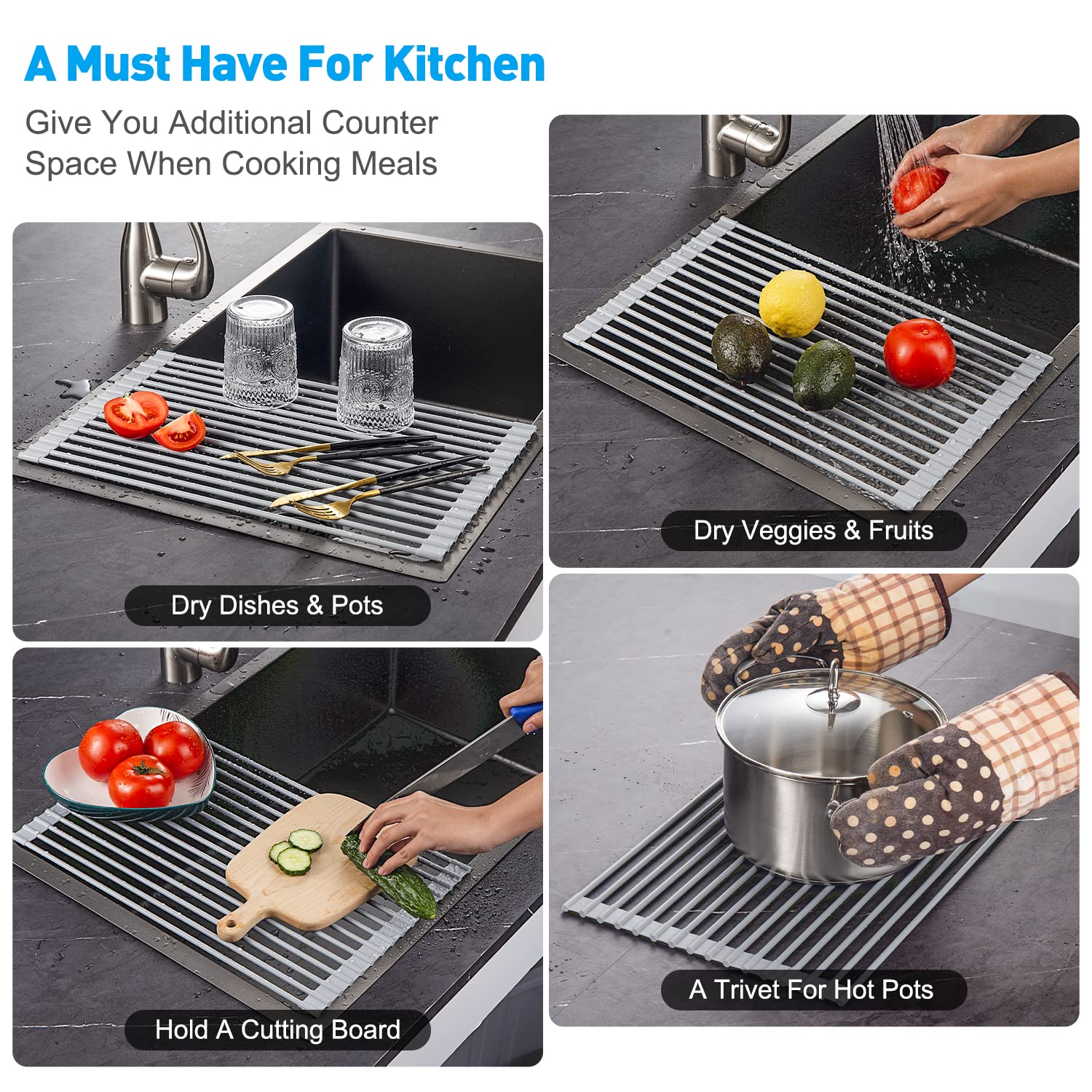 Roll-Up Dish Drying Rack